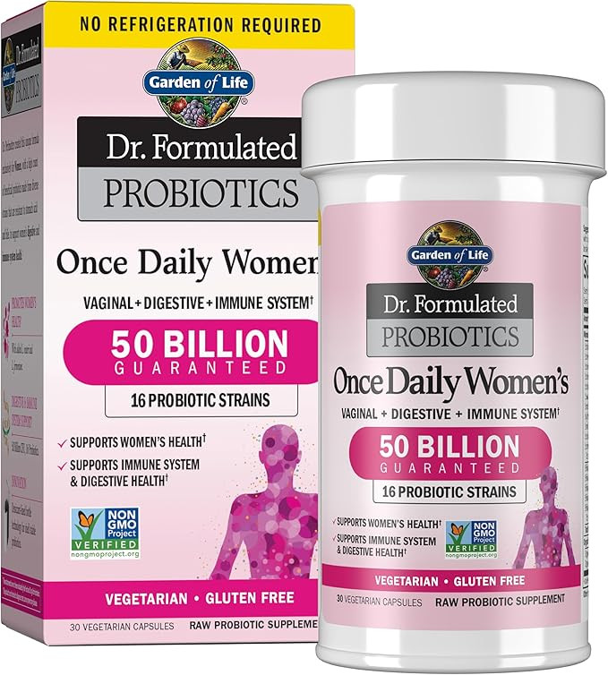 Garden of Life Once Daily Dr. Formulated Probiotics for Women 50 Billion CFU 16 Probiotic Strains... | Amazon (US)