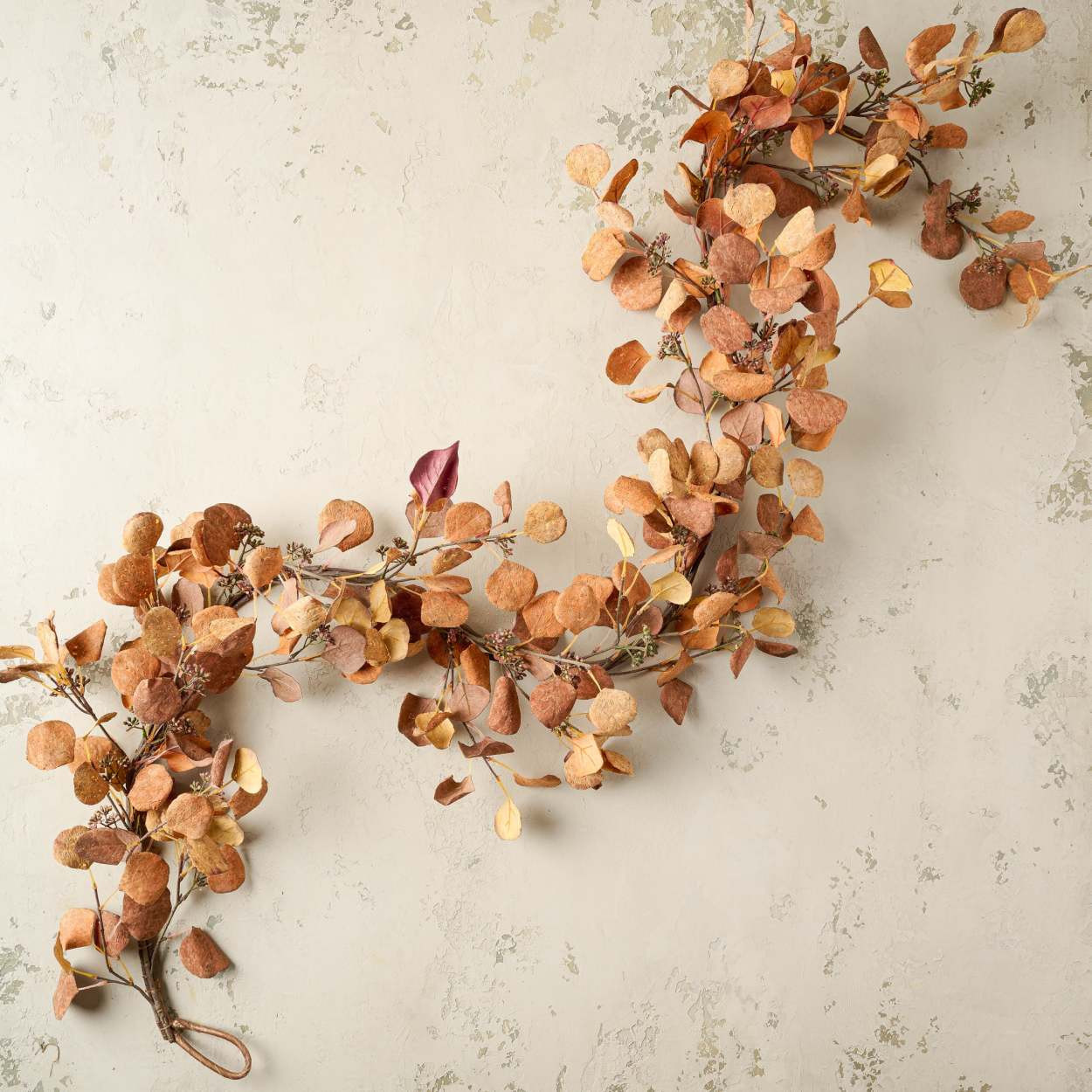 Mustard and Orange Silver Dollar Eucalyptus Garland | Magnolia