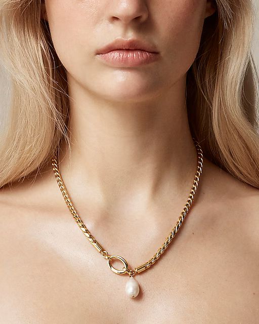 Rope chain freshwater pearl necklace | J.Crew US