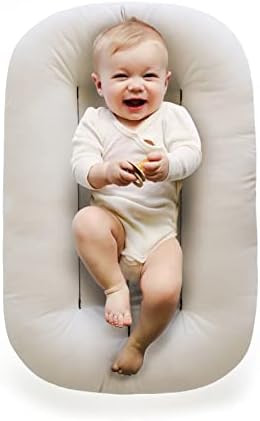 Amazon.com : Snuggle Me Organic Bare | Baby Lounger & Infant Floor Seat | Newborn Essentials | Or... | Amazon (US)