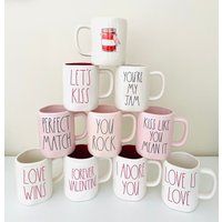 Rae Dunn Valentine's Day Mugs -Forever Valentine Mug - Coffee Mugs - Valentines Gift Idea - Ceramic  | Etsy (US)