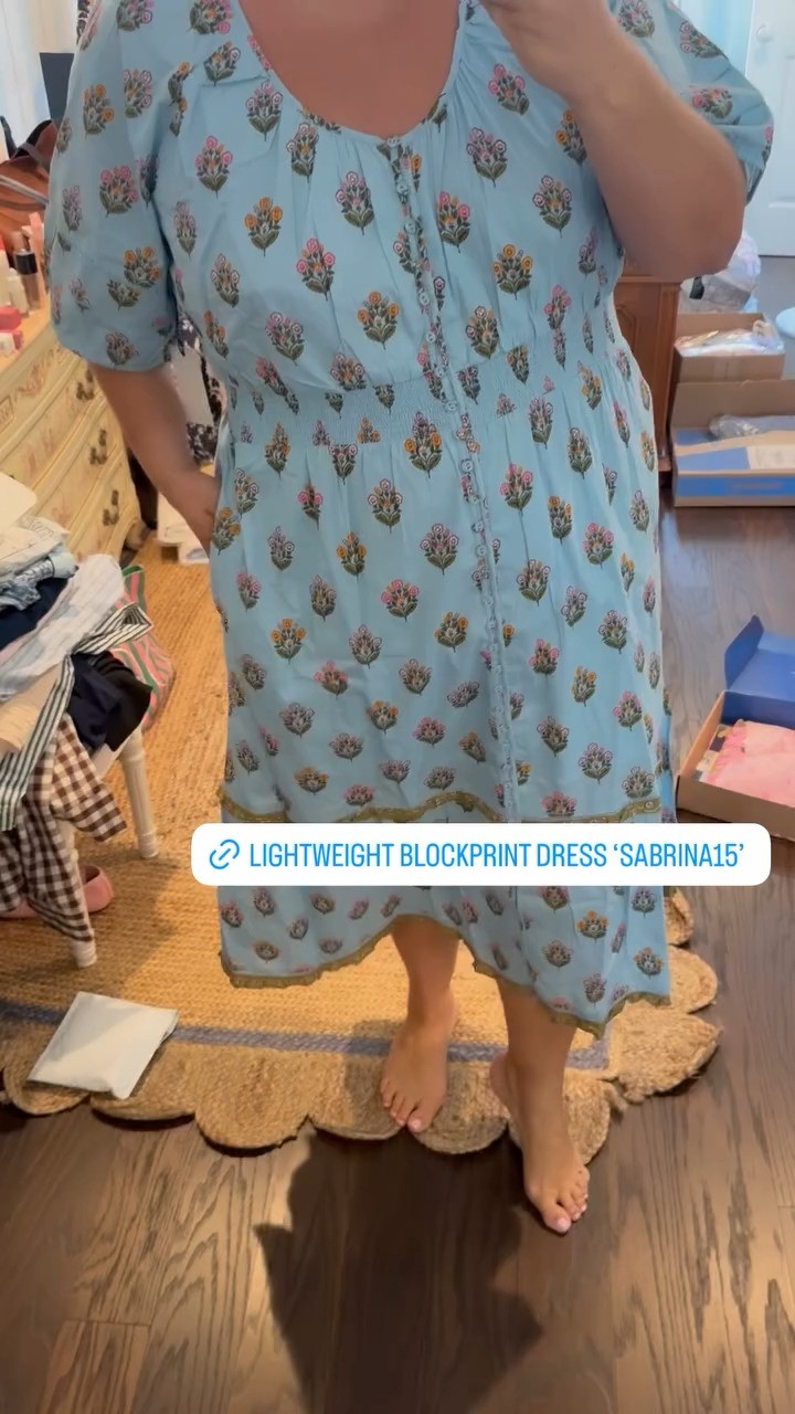 Lightweight block print summer dress

#LTKootd #LTKPlusSize #LTKOver40
