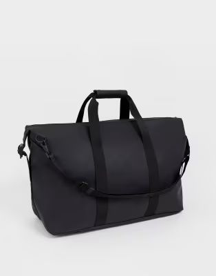 Rains 1320 Weekend waterproof duffel bag in black | ASOS (Global)