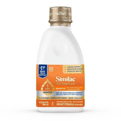 Similac 360 Total Care Sensitive Non-GMO Ready to Feed Infant Formula - 32 fl oz | Target