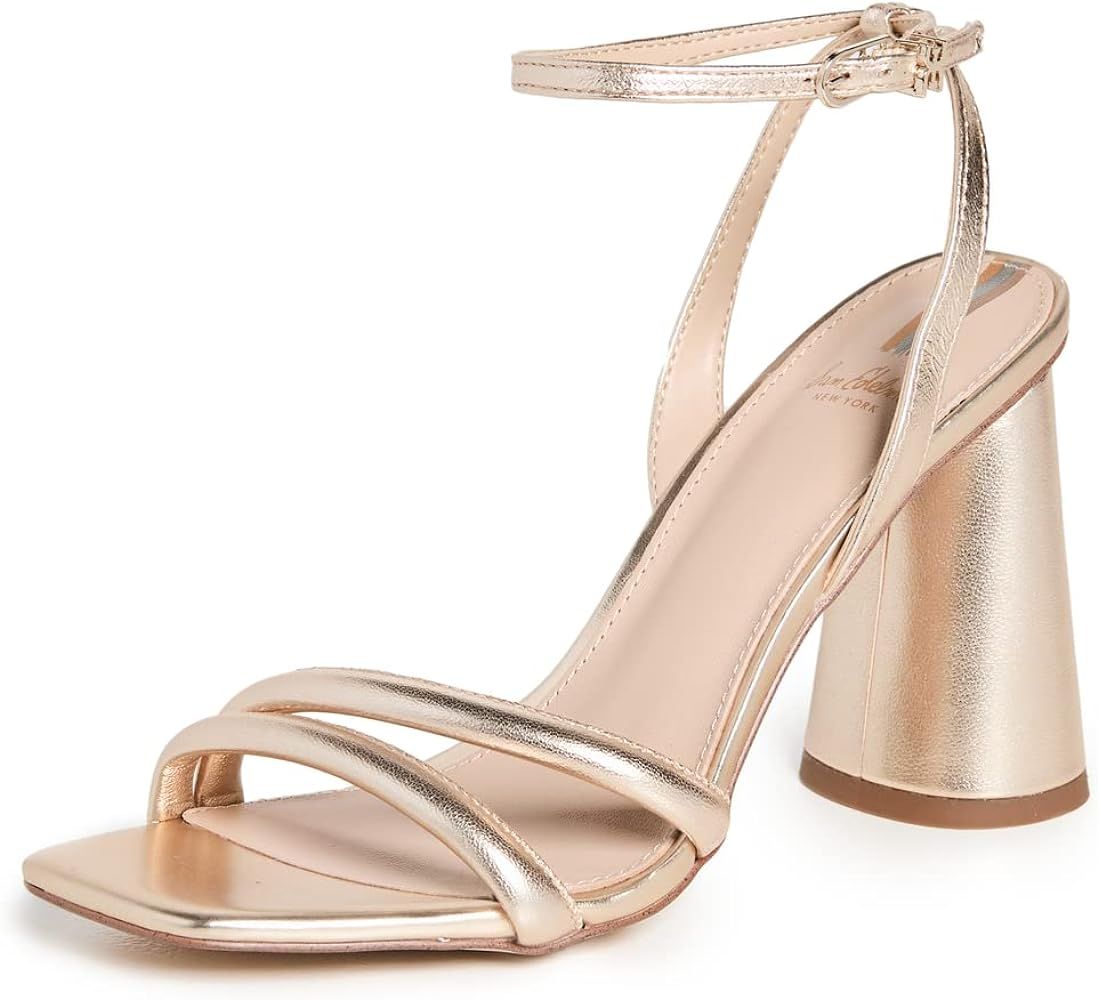 Amazon.com | Sam Edelman Women's Kia Sandals, Gold, 8.5 Medium US | Heeled Sandals | Amazon (US)