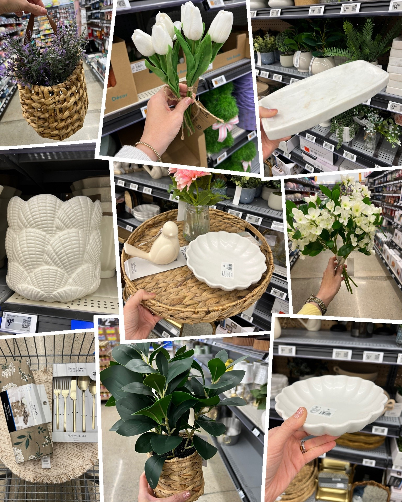 Walmart home finds! The seashell planter and faux tulips are in stores only. #walmarthome 

#LTKHome