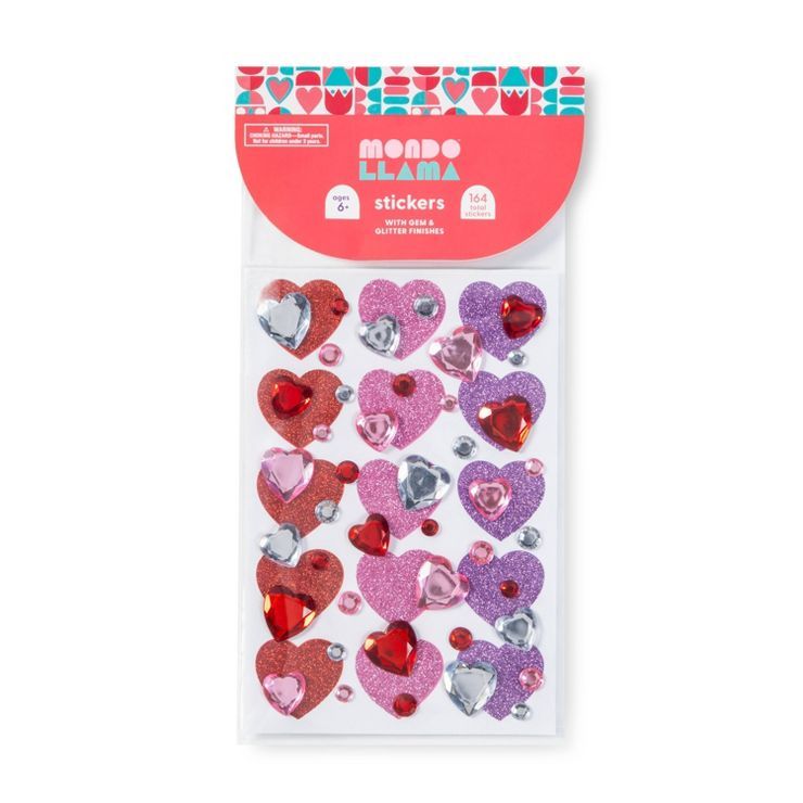 164ct Valentine's Day Sticker Sheets - Mondo Llama™ | Target