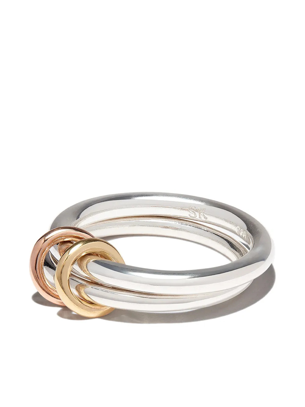 silver, 18kt yellow and rose gold Calliope ring | Farfetch Global