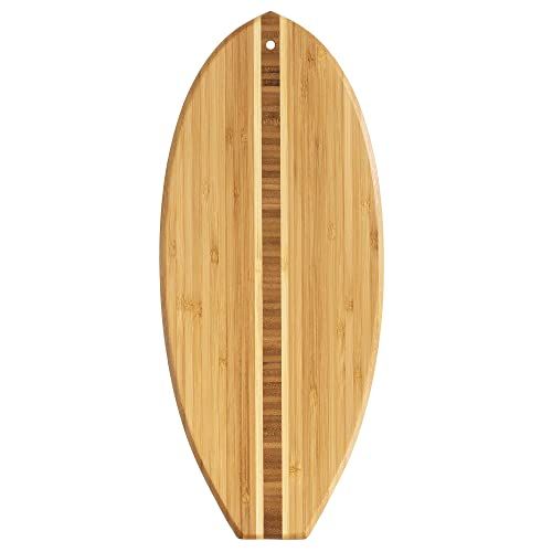 Totally Bamboo Lil' Surfer Surfboard Shaped Bamboo Serving and Cutting Board, 14-1/2" x 6", Brown | Amazon (US)