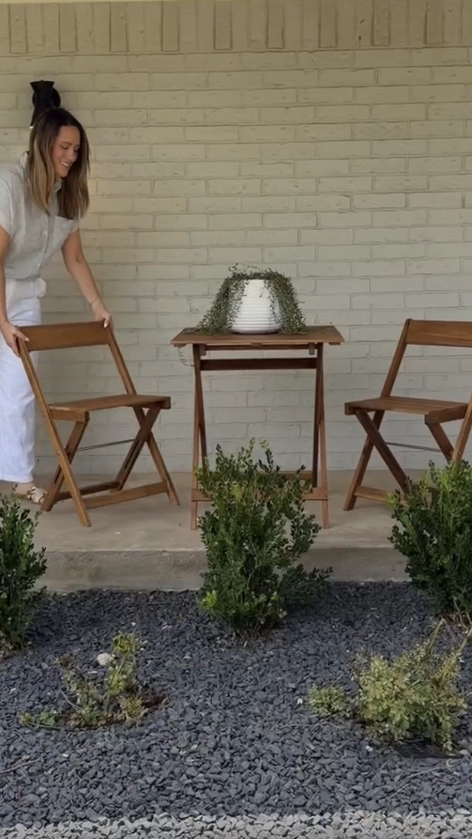 #ad One of my favorite finds this season is this wood tea table set 🤍 It’s the perfect solution for a small front porch, cozy patio corner, or morning coffee spot. The timeless wood finish feels warm and inviting, and it instantly creates a little destination for slow mornings and evening chats.

Keywords: front porch decor, small porch ideas, outdoor bistro set, tea table set, wood outdoor furniture, front porch furniture, patio styling, porch seating ideas, outdoor entertaining, small patio furniture, cozy outdoor space, outdoor home decor, modern cottage style, porch refresh

@wayfair #outdoor #wishyouwerehere #wayfair #wayfairpartner

#LTKdayinmylife #LTKstorytime #LTKHome