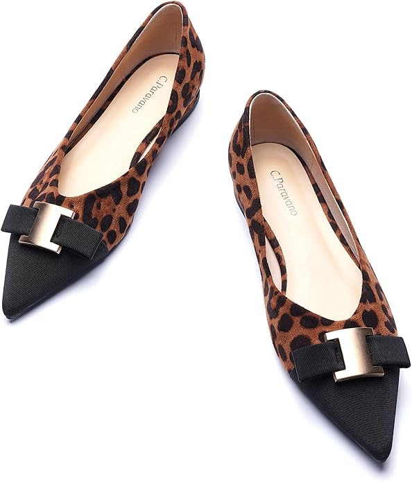 C.Paravano Women’s Flats I Flat for Women Leather I Pointed Toe Flats I Ballet Flats for Women ... | Amazon (US)