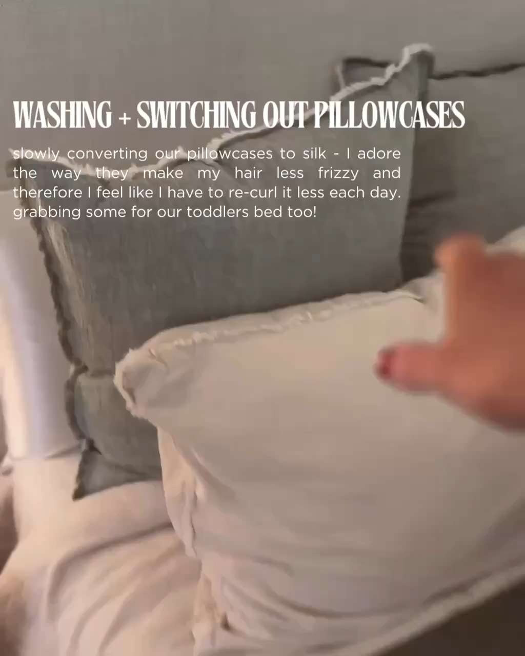The sleep quality with satin pillow cases is too good!!

satin pillow cases, quince, quince sale, quince home, home finds, bedroom finds, bedroom essentials, hallie ragan

#LTKmomlife #LTKselfcare #LTKHome
