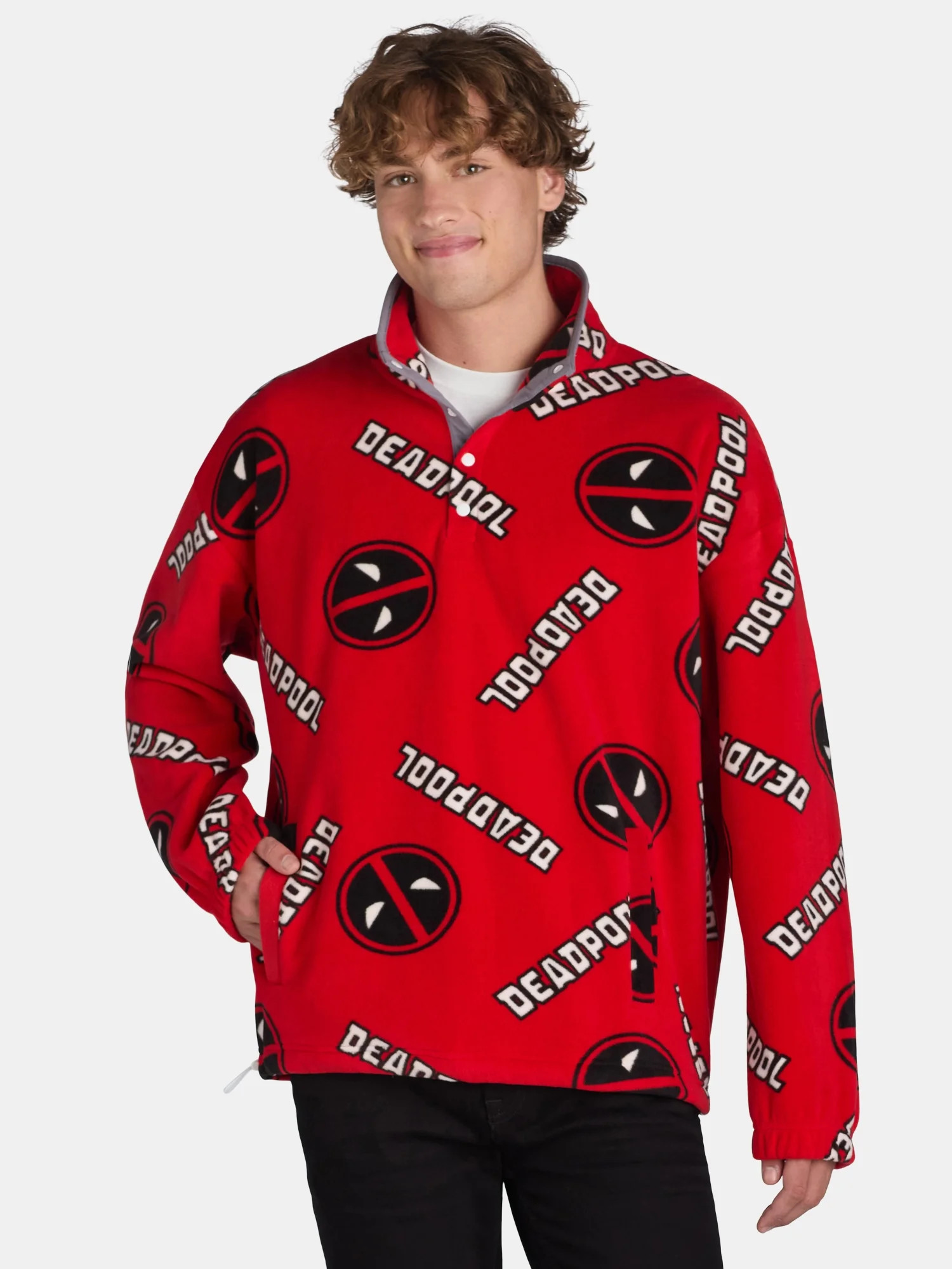 Deadpool 3 Men's and Big Men’s Microfleece Graphic Sweatshirt, Sizes XS-3XL | Walmart (US)