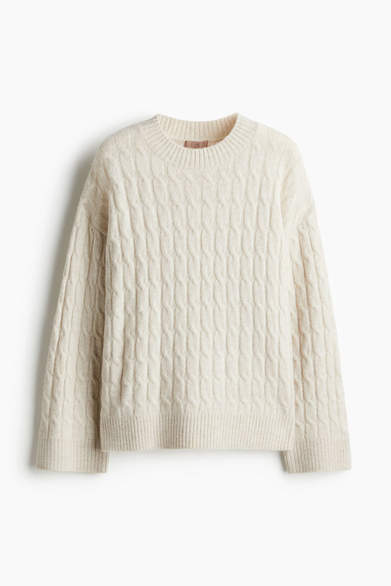 H & M - Cable-Knit Sweater - Beige | H&M (US + CA)
