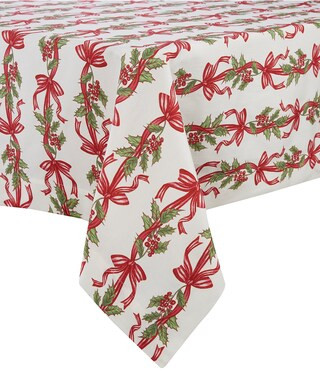 Southern Living Sweet Christmas Collection Red Bow Tablecloth | Dillard's | Dillard's