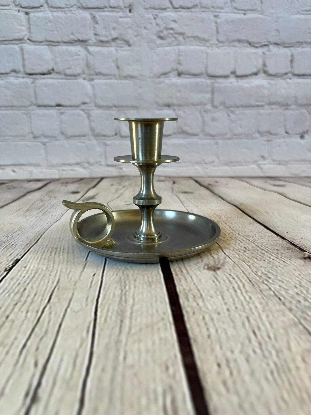 Vintage Pewter Chamberstick Candlestick Candle Holder K. Ehrenfeld 1974 | Etsy (US)