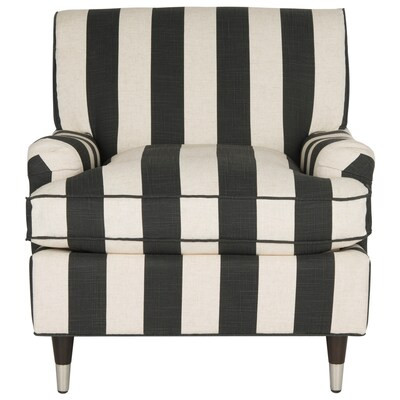 Safavieh Chloe Casual Black/White Transitional Accent Chair Lowes.com | Lowe's