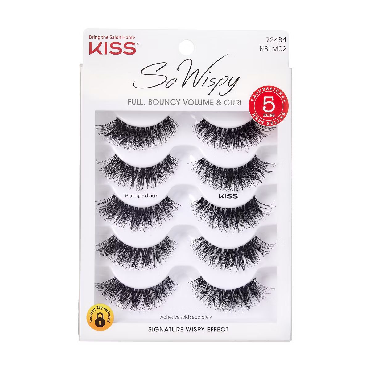 KISS So Wispy Full Volume Fake Eyelashes - Pompadour - 5 Pairs | Target