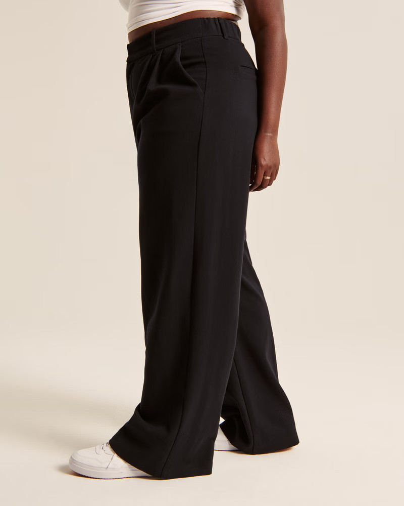 Tailored Wide Leg Pants | Abercrombie & Fitch (US)
