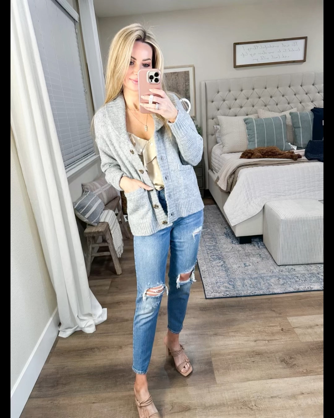 Loving this shawl cardigan sweater if you work in an office. I got size xsmall

Ruffle cami size small
Rockstar distressed jeans size 0

Outfit inspo

#LTKFind #LTKsalealert #LTKunder50