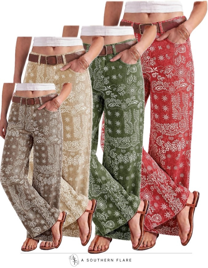 Fall in love with these stylish boho pants and sandals! Perfect for a relaxed, chic look. #BohoStyle #ChicWear