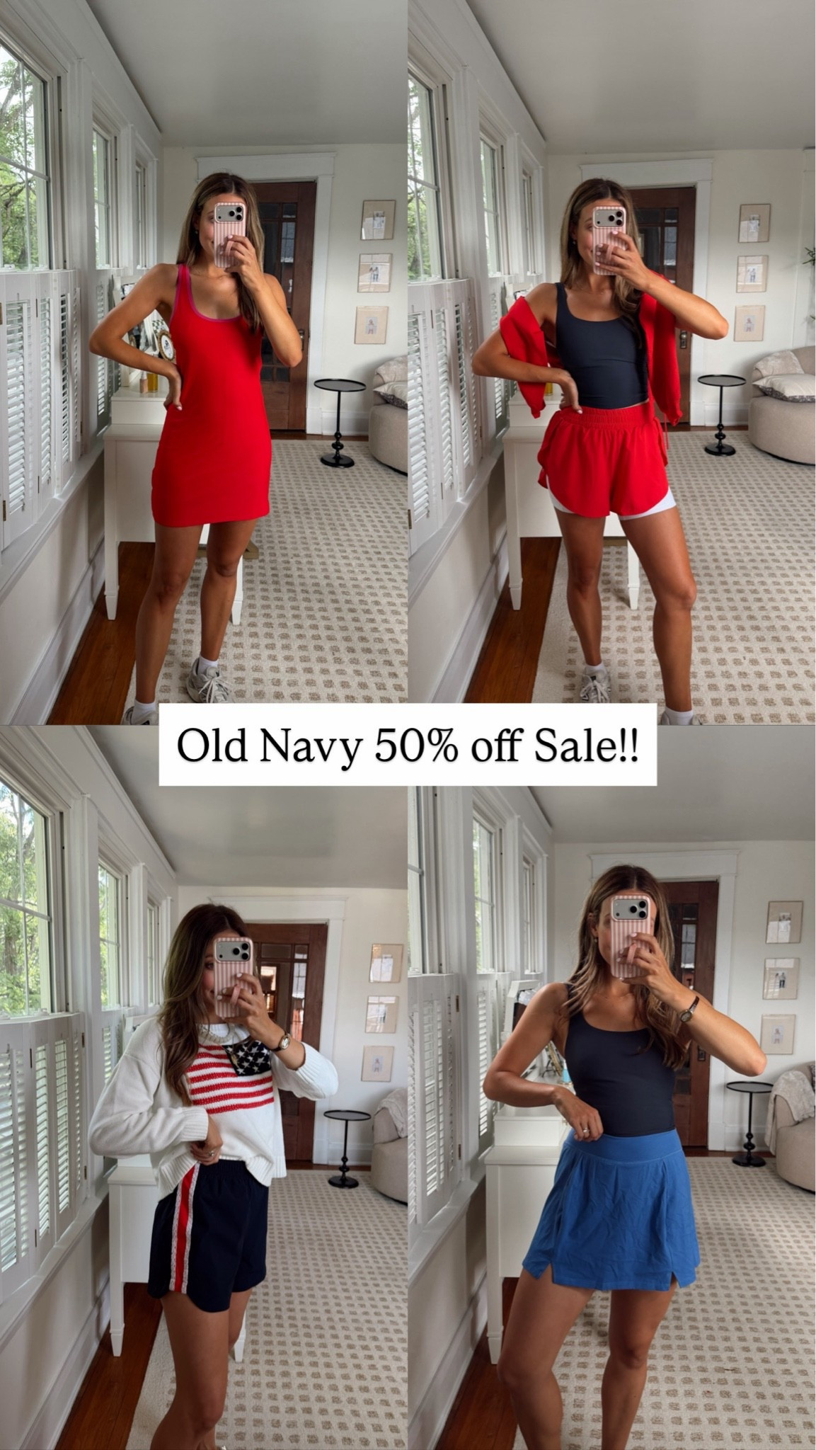 50% off @OldNavy Summer Sale!! size M in bottoms and active tops. Size 4 jeans & jean shorts (size down) everyday tanks and tee size s.
#OldNavyPartner