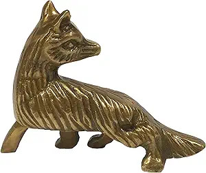 Schooner Bay Co. 4-1/4" Solid Textured Brass Full Body, Sly Fox Paperweight | Amazon (US)