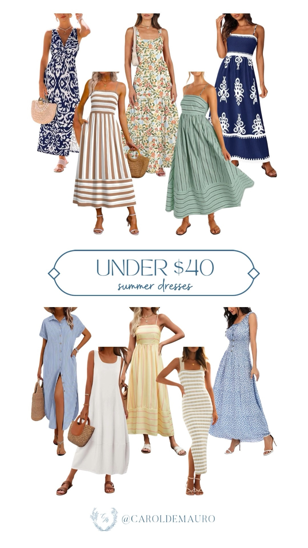 Consider your vacation packing officially sorted with this lineup of floral maxis, striped midis, and classic sundresses from Amazon! You don't have to splurge to stay stylish this season, just shop this full under-$40 edit.

summer dresses, resort wear, beach look, dressy outfit, casual chic, seasonal outfit, vacation wardrobe, affordable fashion

#LTKootd #LTKPetite #LTKSeasonal