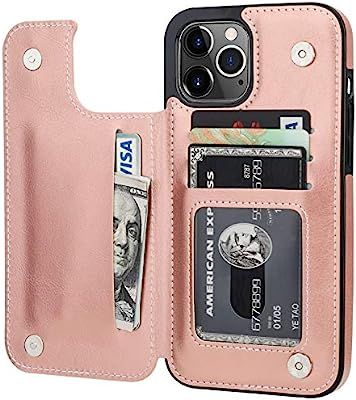 ONETOP Compatible with iPhone 12 Pro Max Wallet Case with Card Holder,PU Leather Kickstand Card S... | Amazon (US)