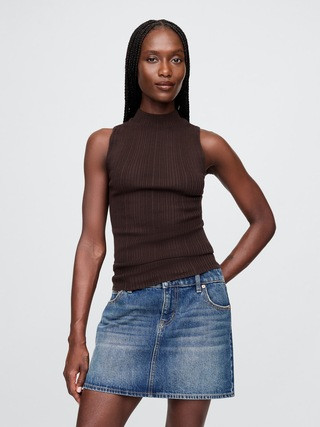 Rib Mockneck Tank Top | Gap (CA)
