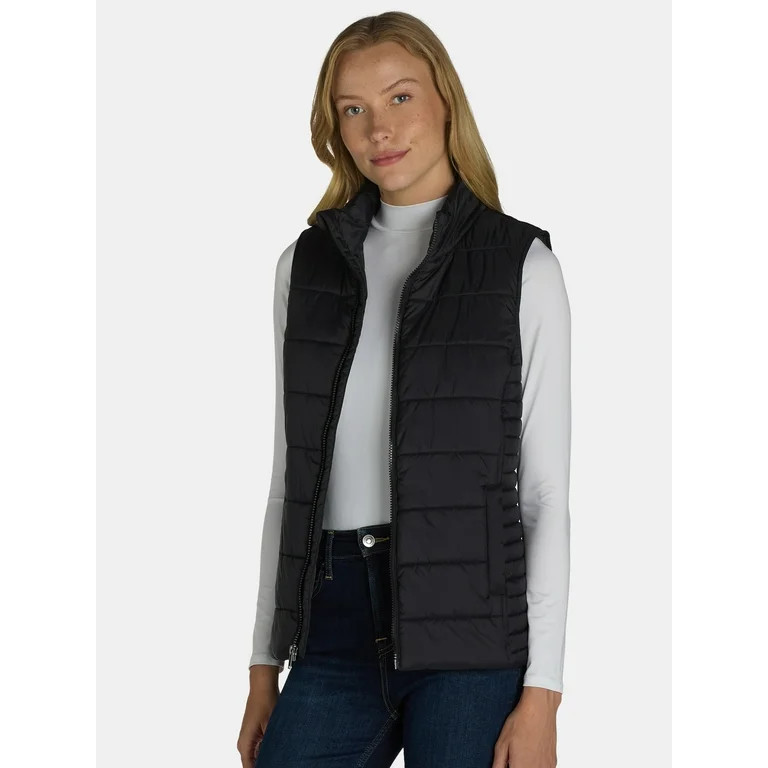 Time and Tru Women's and Women's Plus Puffer Vest, Sizes XS-3X | Walmart (US)
