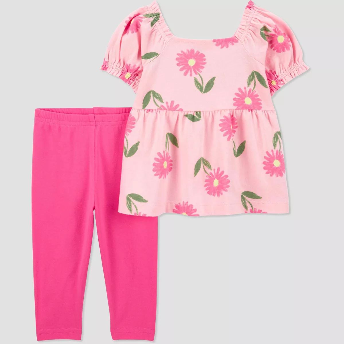 Carter's Just One You® Baby Girls' Floral Top & Bottom Set - Light Pink | Target