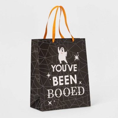 Large Halloween Gift Bag Black/White - Hyde &#38; EEK! Boutique&#8482; | Target