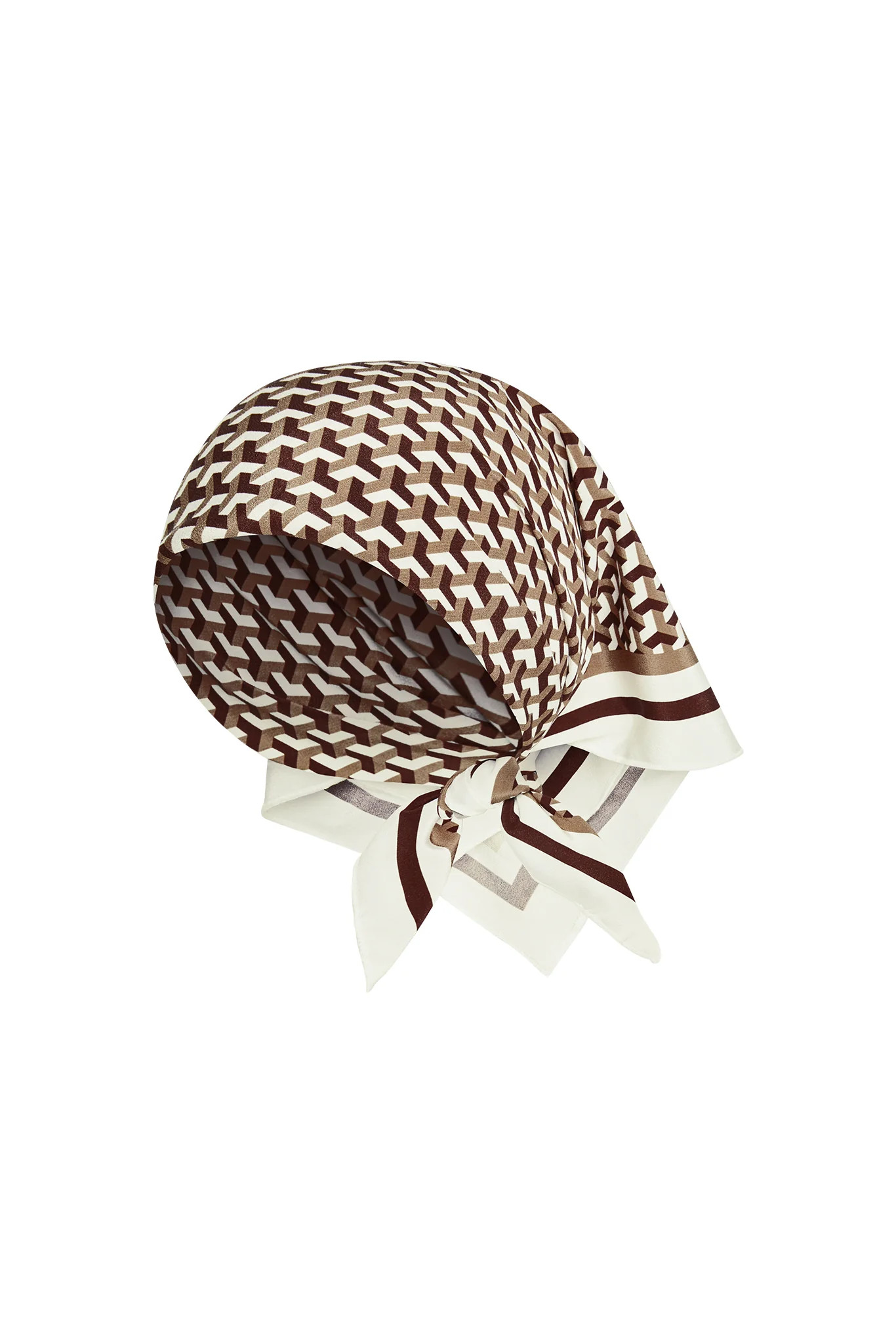 Monday Head Scarf - Husk Geo Silk | Monday Swimwear