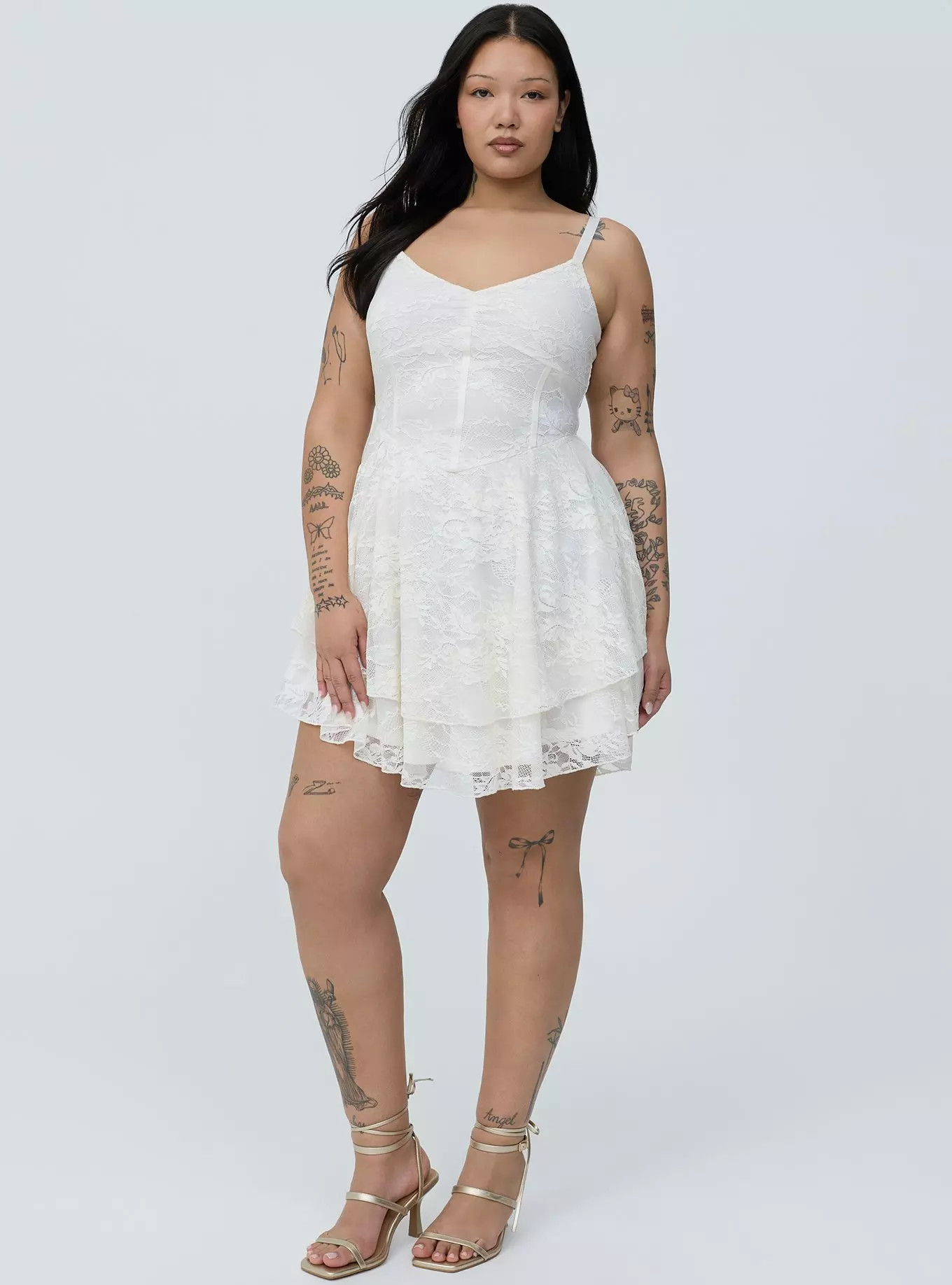 Lace Corset Tiered Mini Dress | Torrid (US & Canada)