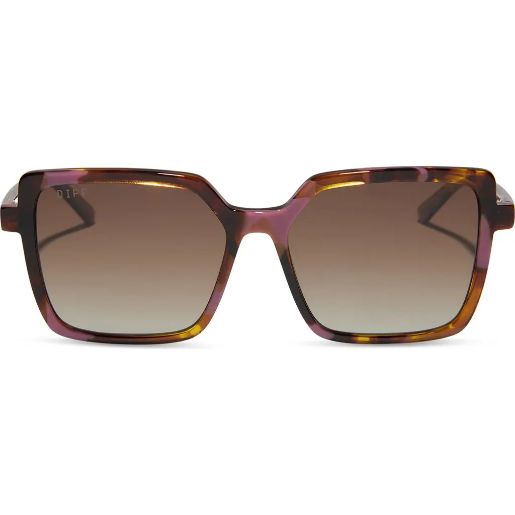 DIFF Esme 53mm Gradient Polarized Square Sunglasses in Brown Multi Gradient at Nordstrom Rack | Nordstrom Rack