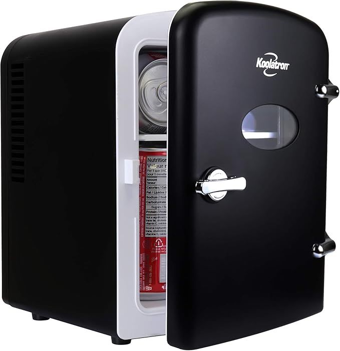 Koolatron Mini Fridge/Cooler - 4 Liter/6 Can Portable Thermoelectric Cooler, AC/DC, for Skincare,... | Amazon (US)