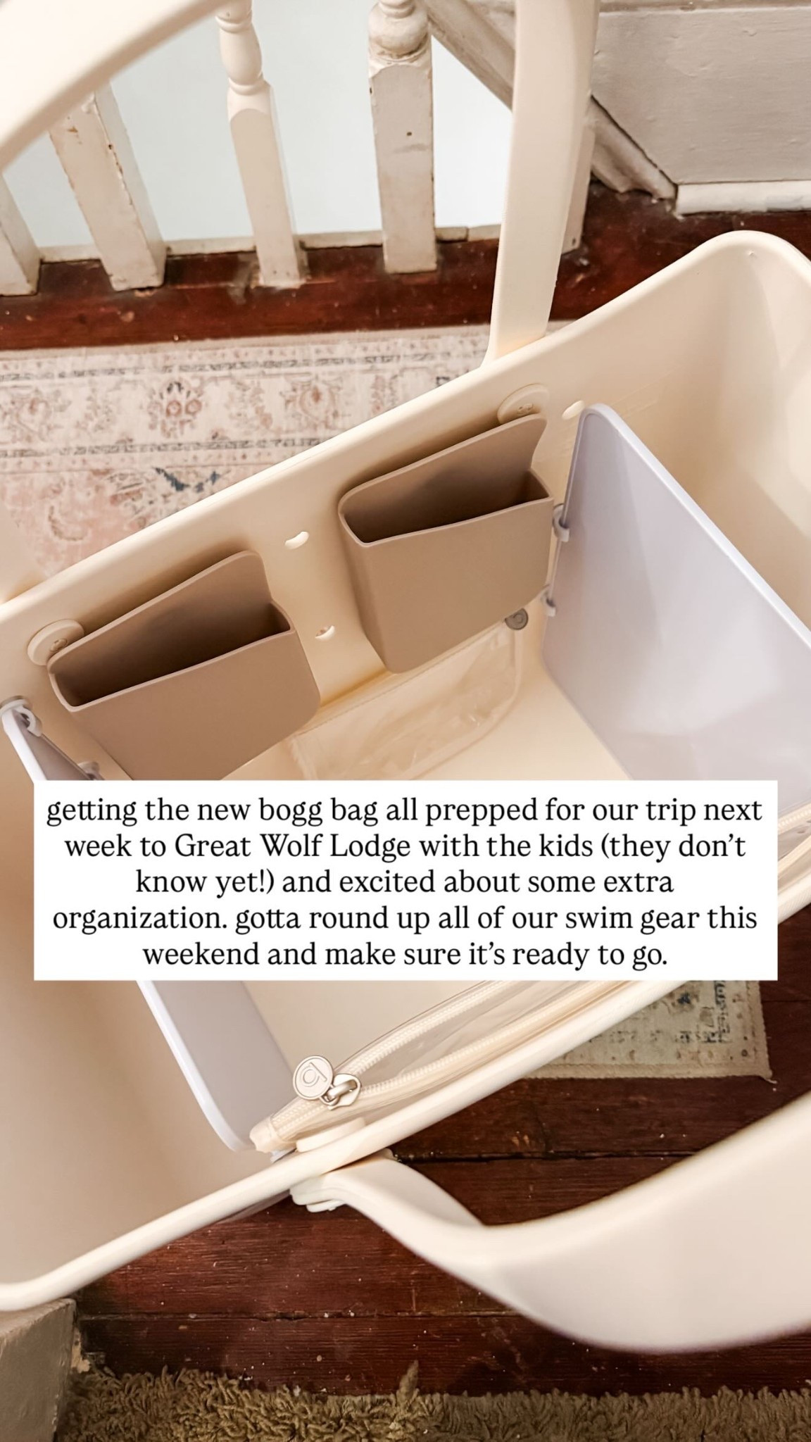 getting the new bogg bag all prepped for our trip next week to Great Wolf Lodge with the kids (they don’t know yet!) and excited about some extra organization. gotta round up all of our swim gear this weekend and make sure it’s ready to go.

#LTKmomlife #LTKActive #LTKHome