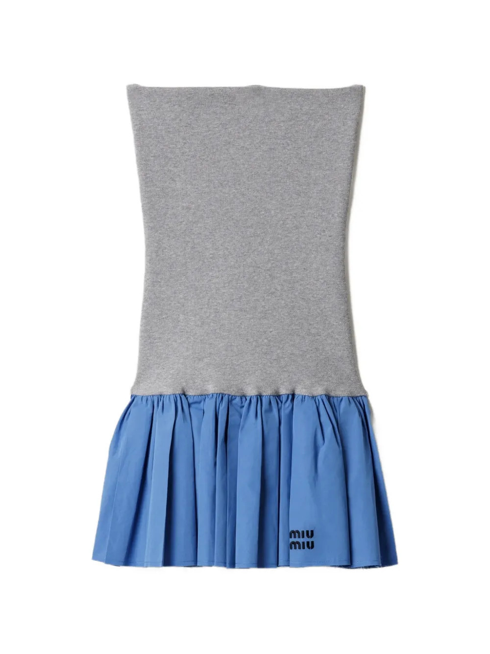 Miu Miu panelled mini skirt - Blue | Farfetch Global