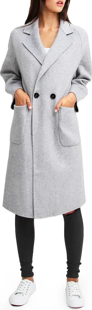 Publisher Double-Breasted Wool Blend Coat | Nordstrom Rack