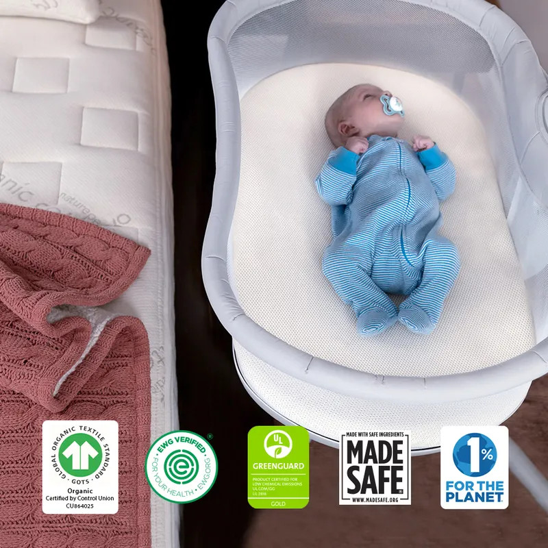Organic Breathable Bassinet Mattress for Halo Bassinets (New) | Naturepedic