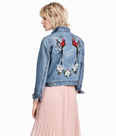 H&M Embroidered Denim Jacket $59.99 | H&M (US)