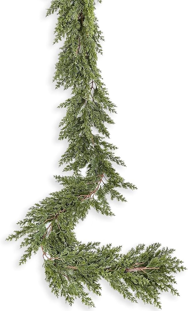 Christmas Pine Garland, 6ft Christmas Greenery Garland Realistic Spruce Garland Artificial Cedar ... | Amazon (US)