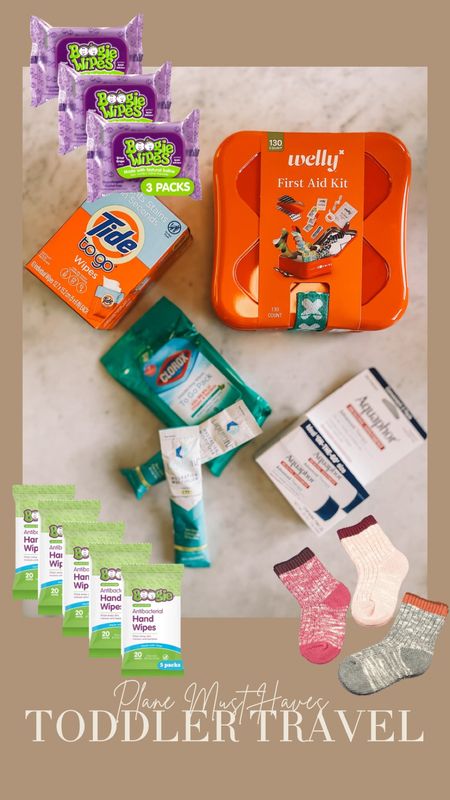 All the flying with kids “other” items that you’ll be glad you brought. 

Boogie wipes are very gentle and a life saver for the baby years. My toddler loves a colorful bandaid and tide wipes need no explanation. 

Flying with kids | Packing Must Haves | Amazon | Kids Packing List 

#LTKKids #LTKFamily #LTKTravel