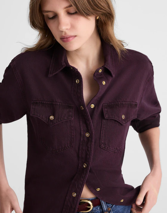 Airy Denim Oversized Shirt | Madewell