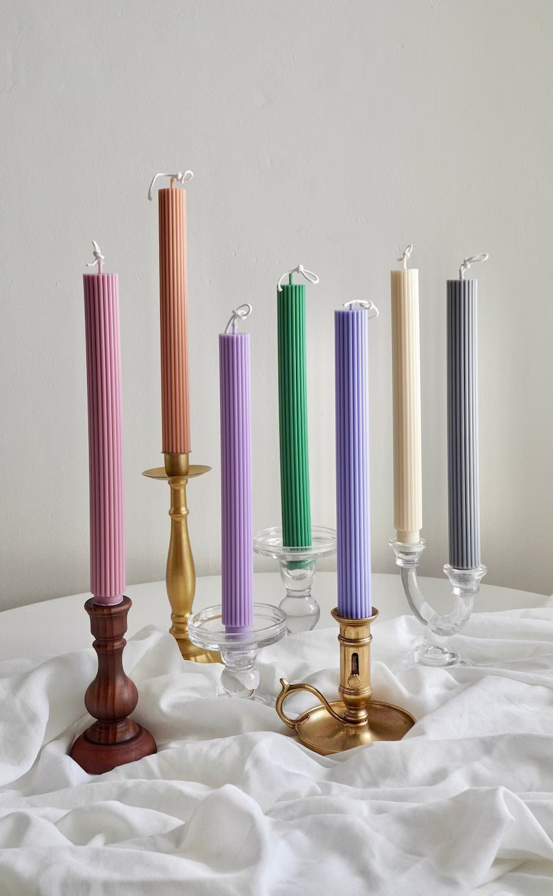 Dripless roman taper candles ( A-style )/Soy wax candles/Beeswax Candles/Natural Candles/Home dec... | Etsy (US)