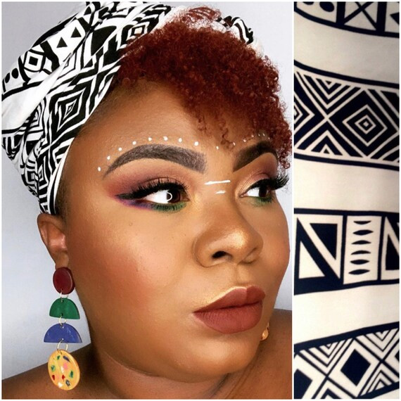 The "White Oreo Stretchy" hair wrap | Etsy (US)