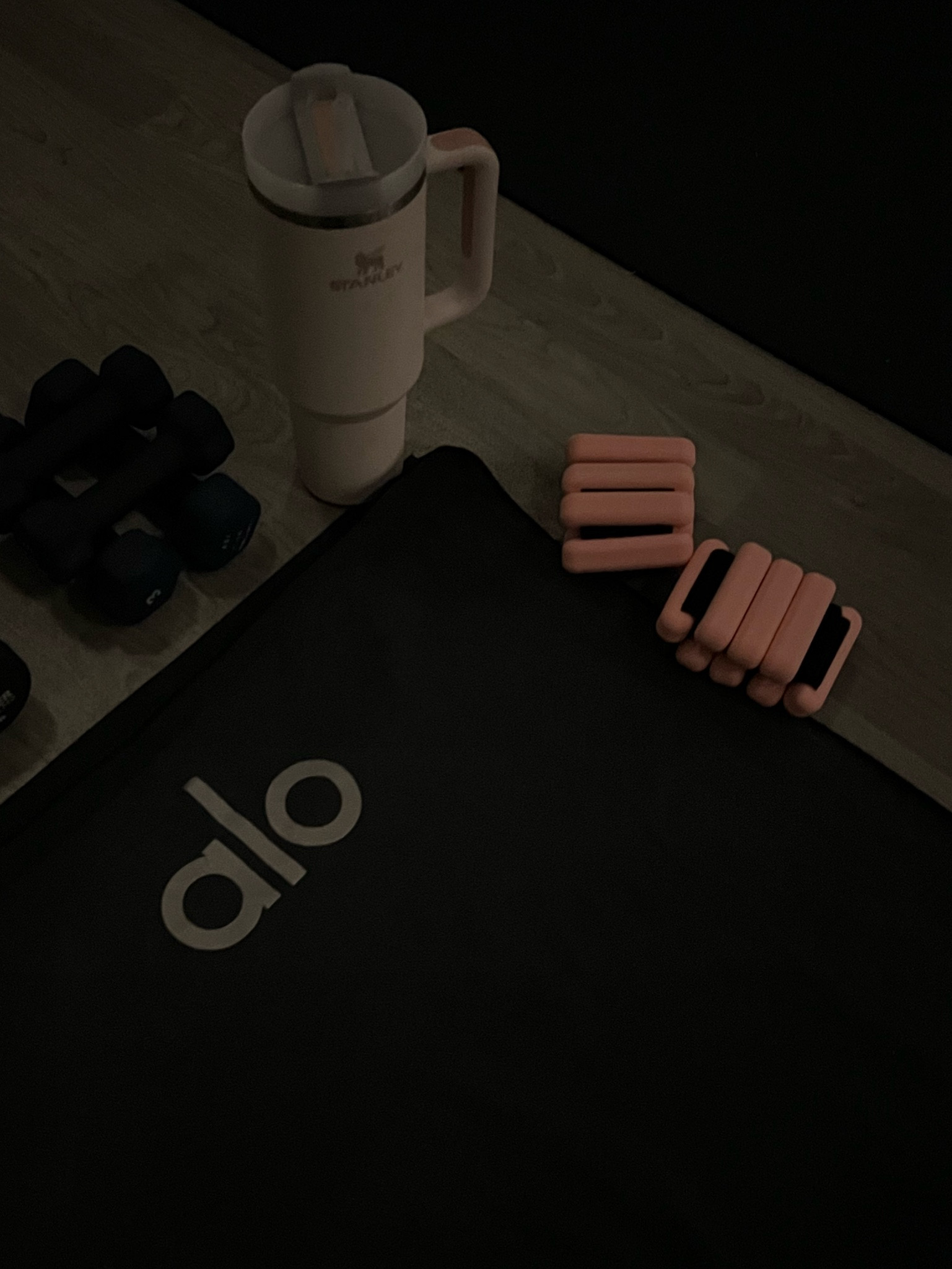 Workout essentials - nonslip towel, leak free Stanley quencher 40oz water bottle to hydrate, bala bangles easy to wipe and sanitize (I use the 2 pound ankle weights but they come in 1 pound too) 

#LTKSeasonal #LTKfit #LTKhome