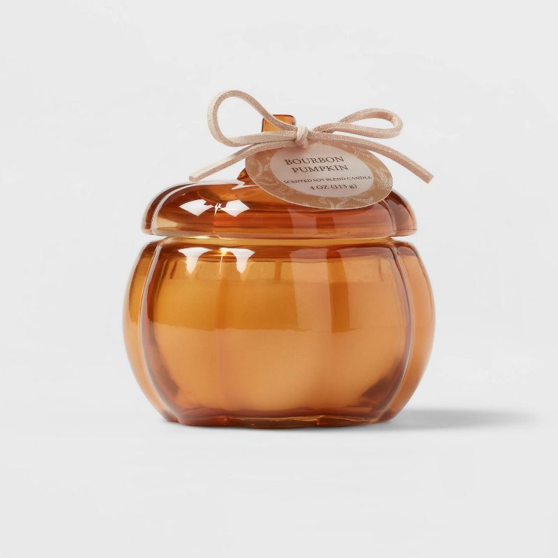 Glass Bourbon Pumpkin Candle Gold - Threshold™ | Target