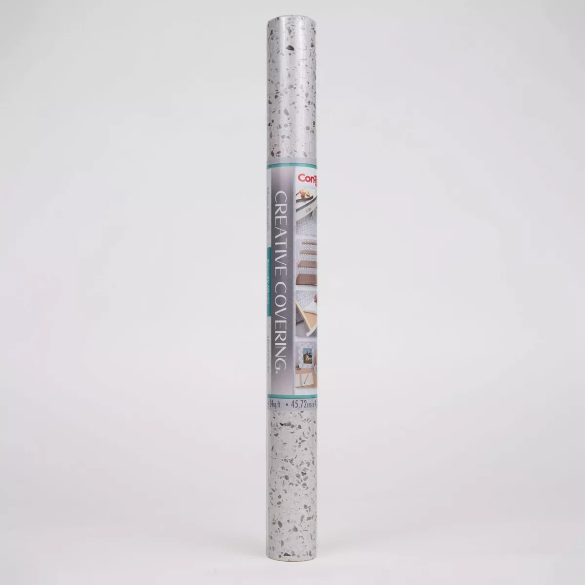 Con-Tact 18"x16' Adhesive Shelf Liner - Petite Terazzo Gray: Drawer Liner, Grid Lines, Spot Clean... | Target